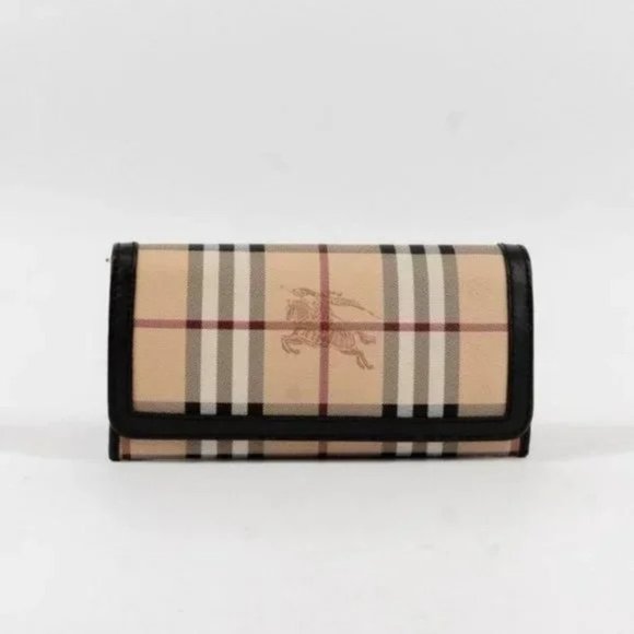 Burberry Horseferry Check Pattern Plaid Print Continental Wallet - Picture 1 of 4